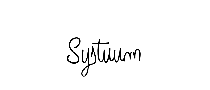 How to make Systuum name signature. Use Angelique-Rose-font-FFP style for creating short signs online. This is the latest handwritten sign. Systuum signature style 5 images and pictures png