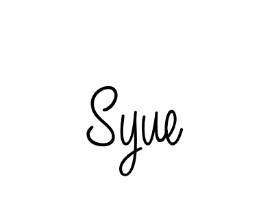 The best way (Angelique-Rose-font-FFP) to make a short signature is to pick only two or three words in your name. The name Syue include a total of six letters. For converting this name. Syue signature style 5 images and pictures png