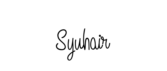 How to make Syuhair name signature. Use Angelique-Rose-font-FFP style for creating short signs online. This is the latest handwritten sign. Syuhair signature style 5 images and pictures png