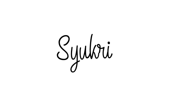 How to make Syukri name signature. Use Angelique-Rose-font-FFP style for creating short signs online. This is the latest handwritten sign. Syukri signature style 5 images and pictures png