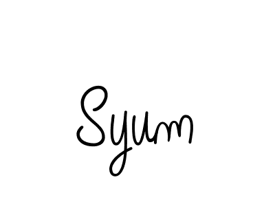 How to make Syum name signature. Use Angelique-Rose-font-FFP style for creating short signs online. This is the latest handwritten sign. Syum signature style 5 images and pictures png