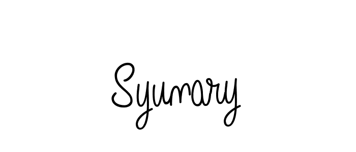 Also You can easily find your signature by using the search form. We will create Syunary name handwritten signature images for you free of cost using Angelique-Rose-font-FFP sign style. Syunary signature style 5 images and pictures png