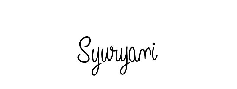 Create a beautiful signature design for name Syuryani. With this signature (Angelique-Rose-font-FFP) fonts, you can make a handwritten signature for free. Syuryani signature style 5 images and pictures png