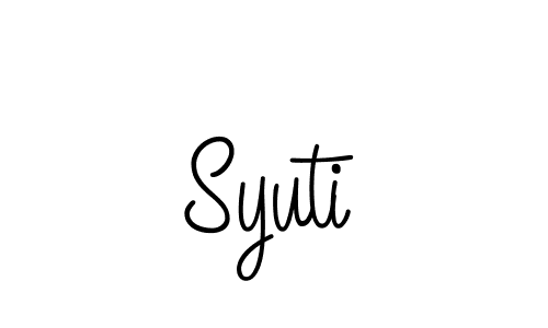 if you are searching for the best signature style for your name Syuti. so please give up your signature search. here we have designed multiple signature styles  using Angelique-Rose-font-FFP. Syuti signature style 5 images and pictures png