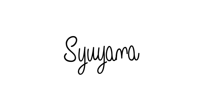 Syuyana stylish signature style. Best Handwritten Sign (Angelique-Rose-font-FFP) for my name. Handwritten Signature Collection Ideas for my name Syuyana. Syuyana signature style 5 images and pictures png