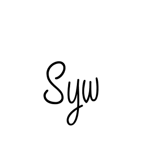 How to make Syw signature? Angelique-Rose-font-FFP is a professional autograph style. Create handwritten signature for Syw name. Syw signature style 5 images and pictures png