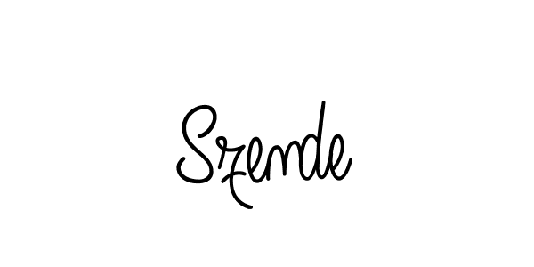 You should practise on your own different ways (Angelique-Rose-font-FFP) to write your name (Szende) in signature. don't let someone else do it for you. Szende signature style 5 images and pictures png