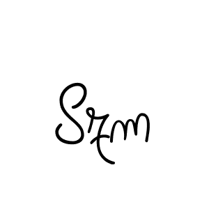 How to make Szm name signature. Use Angelique-Rose-font-FFP style for creating short signs online. This is the latest handwritten sign. Szm signature style 5 images and pictures png