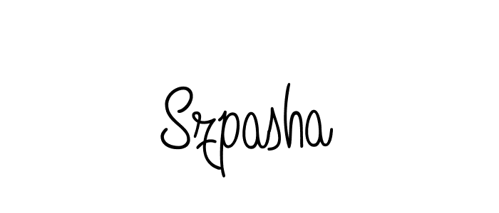 Szpasha stylish signature style. Best Handwritten Sign (Angelique-Rose-font-FFP) for my name. Handwritten Signature Collection Ideas for my name Szpasha. Szpasha signature style 5 images and pictures png