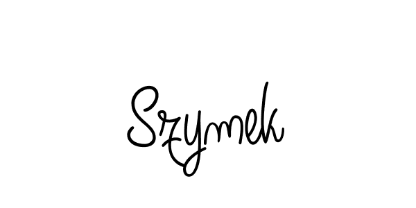 How to make Szymek name signature. Use Angelique-Rose-font-FFP style for creating short signs online. This is the latest handwritten sign. Szymek signature style 5 images and pictures png