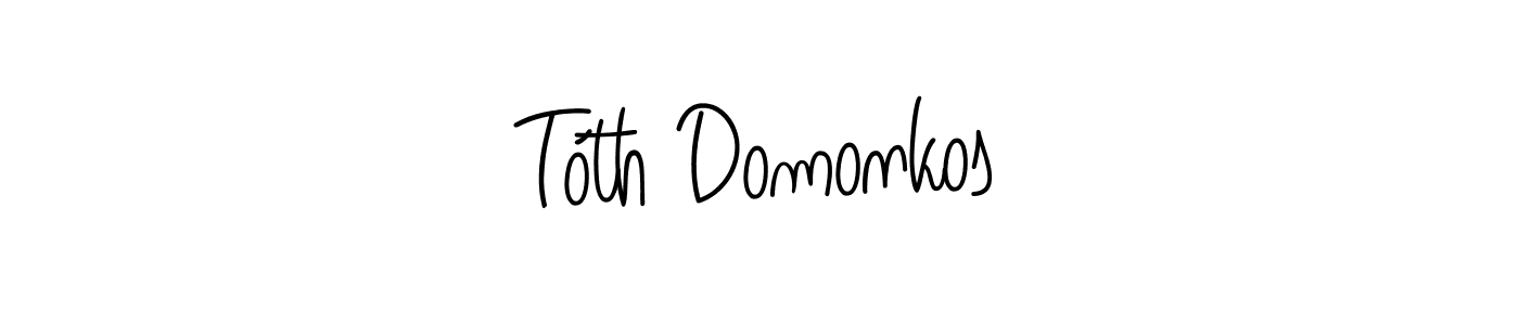 Create a beautiful signature design for name Tóth Domonkos. With this signature (Angelique-Rose-font-FFP) fonts, you can make a handwritten signature for free. Tóth Domonkos signature style 5 images and pictures png