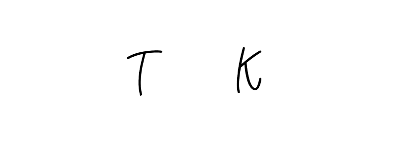 Also we have T      K name is the best signature style. Create professional handwritten signature collection using Angelique-Rose-font-FFP autograph style. T      K signature style 5 images and pictures png