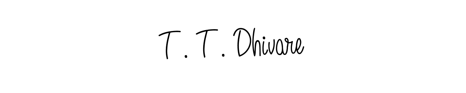 How to make T . T . Dhivare name signature. Use Angelique-Rose-font-FFP style for creating short signs online. This is the latest handwritten sign. T . T . Dhivare signature style 5 images and pictures png