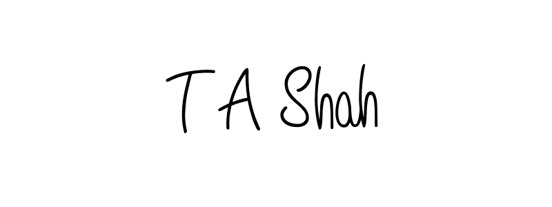 You should practise on your own different ways (Angelique-Rose-font-FFP) to write your name (T A Shah) in signature. don't let someone else do it for you. T A Shah signature style 5 images and pictures png