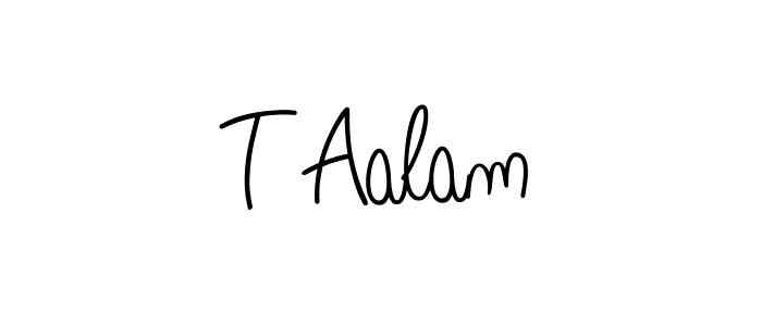 How to Draw T Aalam signature style? Angelique-Rose-font-FFP is a latest design signature styles for name T Aalam. T Aalam signature style 5 images and pictures png