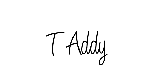 Design your own signature with our free online signature maker. With this signature software, you can create a handwritten (Angelique-Rose-font-FFP) signature for name T Addy. T Addy signature style 5 images and pictures png