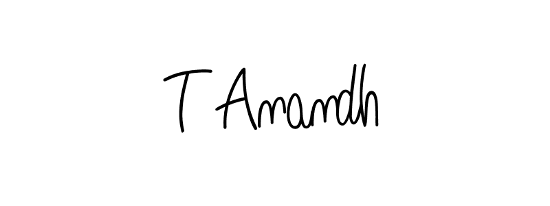 You can use this online signature creator to create a handwritten signature for the name T Anandh. This is the best online autograph maker. T Anandh signature style 5 images and pictures png