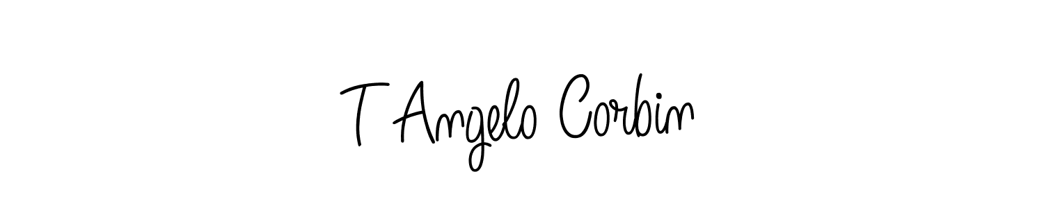 Use a signature maker to create a handwritten signature online. With this signature software, you can design (Angelique-Rose-font-FFP) your own signature for name T Angelo Corbin. T Angelo Corbin signature style 5 images and pictures png