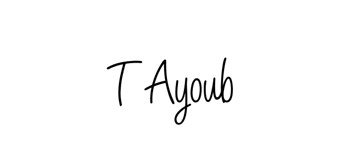 Also You can easily find your signature by using the search form. We will create T Ayoub name handwritten signature images for you free of cost using Angelique-Rose-font-FFP sign style. T Ayoub signature style 5 images and pictures png