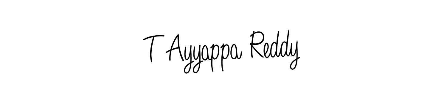 T Ayyappa Reddy stylish signature style. Best Handwritten Sign (Angelique-Rose-font-FFP) for my name. Handwritten Signature Collection Ideas for my name T Ayyappa Reddy. T Ayyappa Reddy signature style 5 images and pictures png
