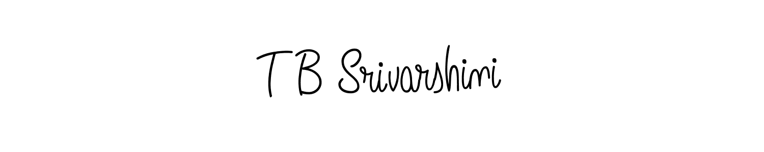 Use a signature maker to create a handwritten signature online. With this signature software, you can design (Angelique-Rose-font-FFP) your own signature for name T B Srivarshini. T B Srivarshini signature style 5 images and pictures png