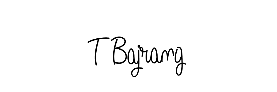 Create a beautiful signature design for name T Bajrang. With this signature (Angelique-Rose-font-FFP) fonts, you can make a handwritten signature for free. T Bajrang signature style 5 images and pictures png