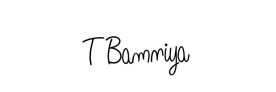 It looks lik you need a new signature style for name T Bamniya. Design unique handwritten (Angelique-Rose-font-FFP) signature with our free signature maker in just a few clicks. T Bamniya signature style 5 images and pictures png