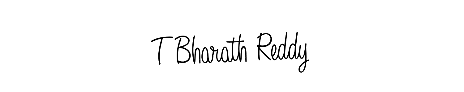 How to make T Bharath Reddy name signature. Use Angelique-Rose-font-FFP style for creating short signs online. This is the latest handwritten sign. T Bharath Reddy signature style 5 images and pictures png
