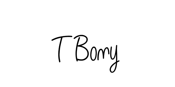 How to make T Bony signature? Angelique-Rose-font-FFP is a professional autograph style. Create handwritten signature for T Bony name. T Bony signature style 5 images and pictures png