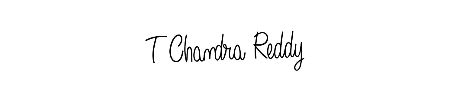 Design your own signature with our free online signature maker. With this signature software, you can create a handwritten (Angelique-Rose-font-FFP) signature for name T Chandra Reddy. T Chandra Reddy signature style 5 images and pictures png