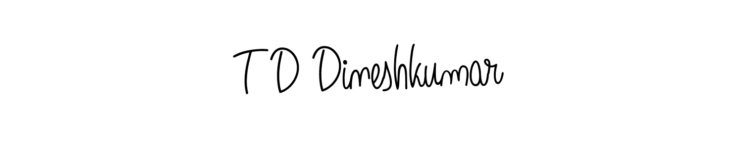 Also You can easily find your signature by using the search form. We will create T D Dineshkumar name handwritten signature images for you free of cost using Angelique-Rose-font-FFP sign style. T D Dineshkumar signature style 5 images and pictures png