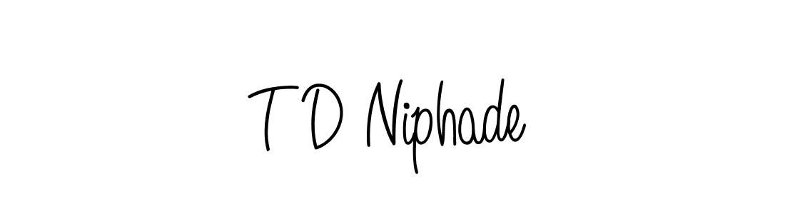 Also You can easily find your signature by using the search form. We will create T D Niphade name handwritten signature images for you free of cost using Angelique-Rose-font-FFP sign style. T D Niphade signature style 5 images and pictures png