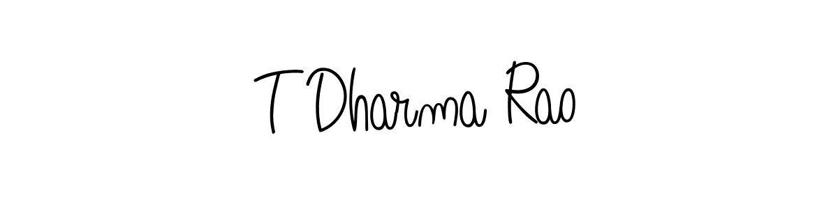 Once you've used our free online signature maker to create your best signature Angelique-Rose-font-FFP style, it's time to enjoy all of the benefits that T Dharma Rao name signing documents. T Dharma Rao signature style 5 images and pictures png