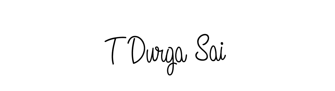 Also we have T Durga Sai name is the best signature style. Create professional handwritten signature collection using Angelique-Rose-font-FFP autograph style. T Durga Sai signature style 5 images and pictures png