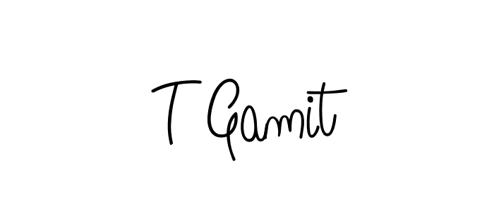 You can use this online signature creator to create a handwritten signature for the name T Gamit. This is the best online autograph maker. T Gamit signature style 5 images and pictures png
