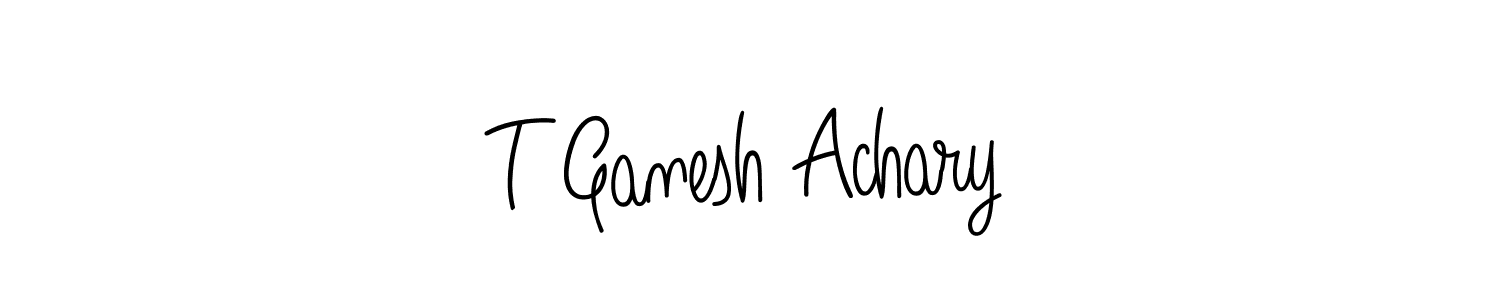 if you are searching for the best signature style for your name T Ganesh Achary. so please give up your signature search. here we have designed multiple signature styles  using Angelique-Rose-font-FFP. T Ganesh Achary signature style 5 images and pictures png