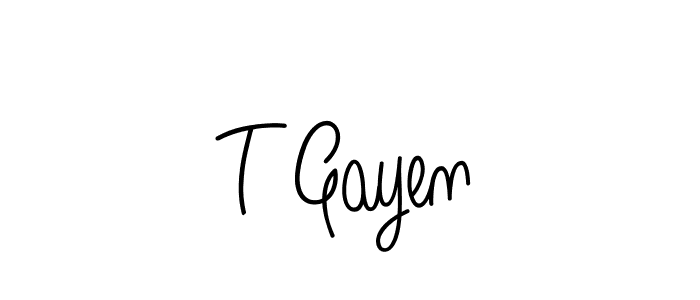 How to Draw T Gayen signature style? Angelique-Rose-font-FFP is a latest design signature styles for name T Gayen. T Gayen signature style 5 images and pictures png