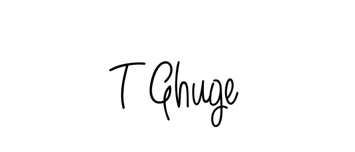 T Ghuge stylish signature style. Best Handwritten Sign (Angelique-Rose-font-FFP) for my name. Handwritten Signature Collection Ideas for my name T Ghuge. T Ghuge signature style 5 images and pictures png