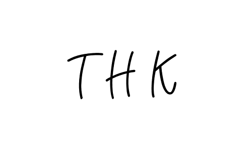 The best way (Angelique-Rose-font-FFP) to make a short signature is to pick only two or three words in your name. The name T H K include a total of six letters. For converting this name. T H K signature style 5 images and pictures png