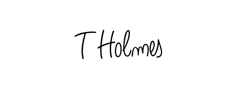 How to make T Holmes name signature. Use Angelique-Rose-font-FFP style for creating short signs online. This is the latest handwritten sign. T Holmes signature style 5 images and pictures png