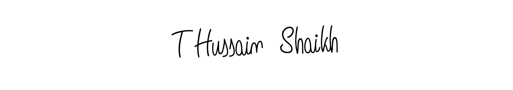 Make a beautiful signature design for name T Hussain  Shaikh. Use this online signature maker to create a handwritten signature for free. T Hussain  Shaikh signature style 5 images and pictures png