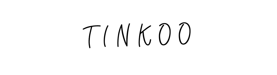Design your own signature with our free online signature maker. With this signature software, you can create a handwritten (Angelique-Rose-font-FFP) signature for name T I N K O O. T I N K O O signature style 5 images and pictures png