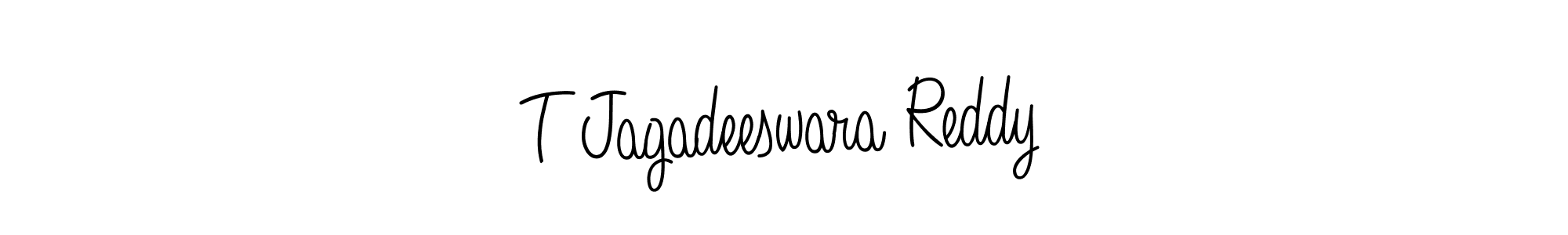 Create a beautiful signature design for name T Jagadeeswara Reddy. With this signature (Angelique-Rose-font-FFP) fonts, you can make a handwritten signature for free. T Jagadeeswara Reddy signature style 5 images and pictures png