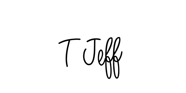 You should practise on your own different ways (Angelique-Rose-font-FFP) to write your name (T Jeff) in signature. don't let someone else do it for you. T Jeff signature style 5 images and pictures png