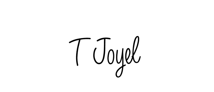 Also we have T Joyel name is the best signature style. Create professional handwritten signature collection using Angelique-Rose-font-FFP autograph style. T Joyel signature style 5 images and pictures png