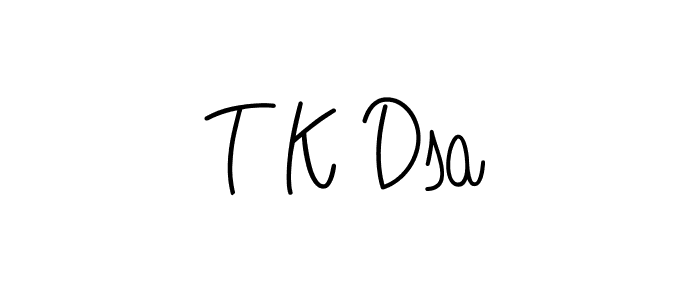 How to Draw T K Dsa signature style? Angelique-Rose-font-FFP is a latest design signature styles for name T K Dsa. T K Dsa signature style 5 images and pictures png