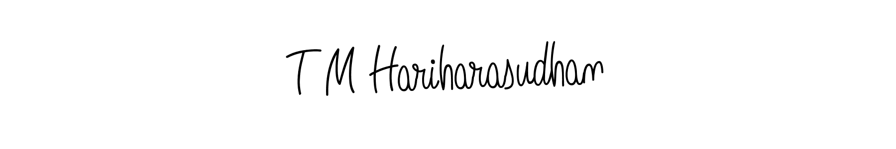 You can use this online signature creator to create a handwritten signature for the name T M Hariharasudhan. This is the best online autograph maker. T M Hariharasudhan signature style 5 images and pictures png