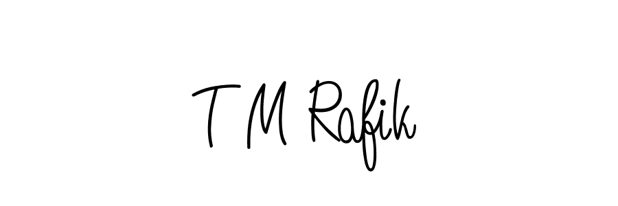 How to Draw T M Rafik signature style? Angelique-Rose-font-FFP is a latest design signature styles for name T M Rafik. T M Rafik signature style 5 images and pictures png