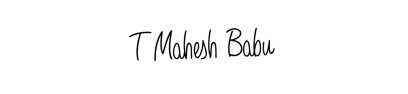 How to make T Mahesh Babu signature? Angelique-Rose-font-FFP is a professional autograph style. Create handwritten signature for T Mahesh Babu name. T Mahesh Babu signature style 5 images and pictures png