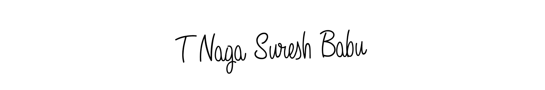 Create a beautiful signature design for name T Naga Suresh Babu. With this signature (Angelique-Rose-font-FFP) fonts, you can make a handwritten signature for free. T Naga Suresh Babu signature style 5 images and pictures png